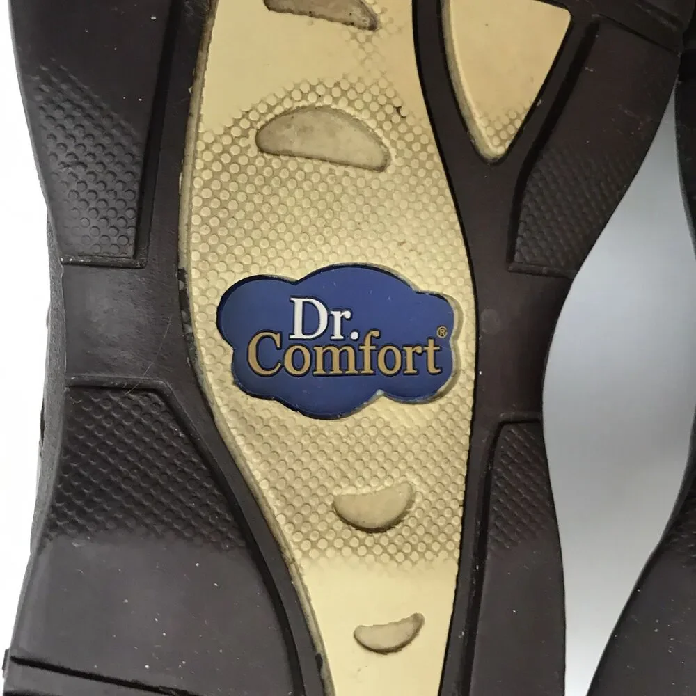 Dr. Comfort Scott 9020 Comfort Shoe Men's 9.5M Brown Leather Low Top Hook & Loop
